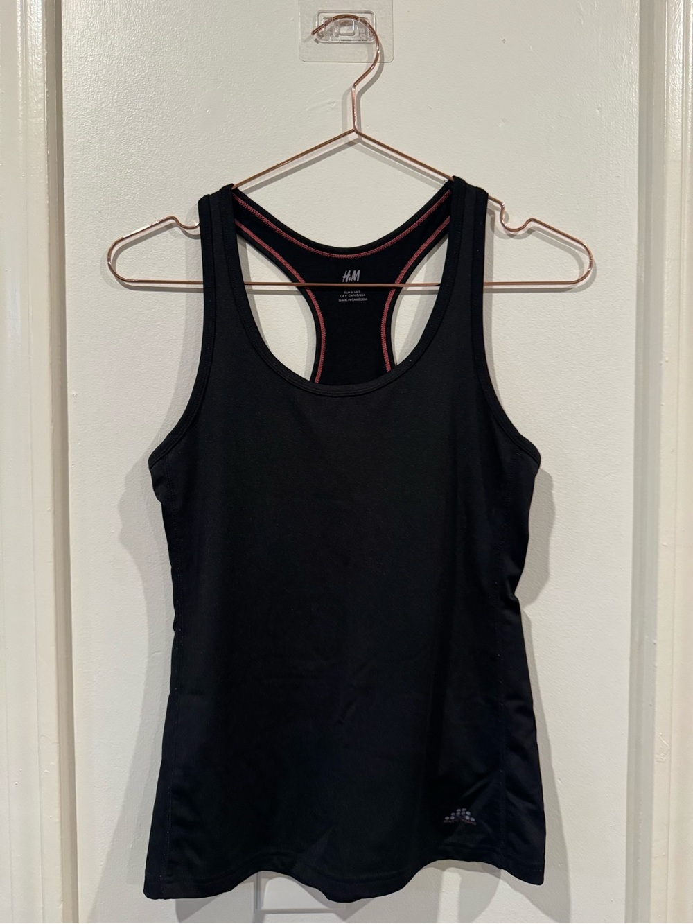 H&M Black Tank Top with Pink Trim